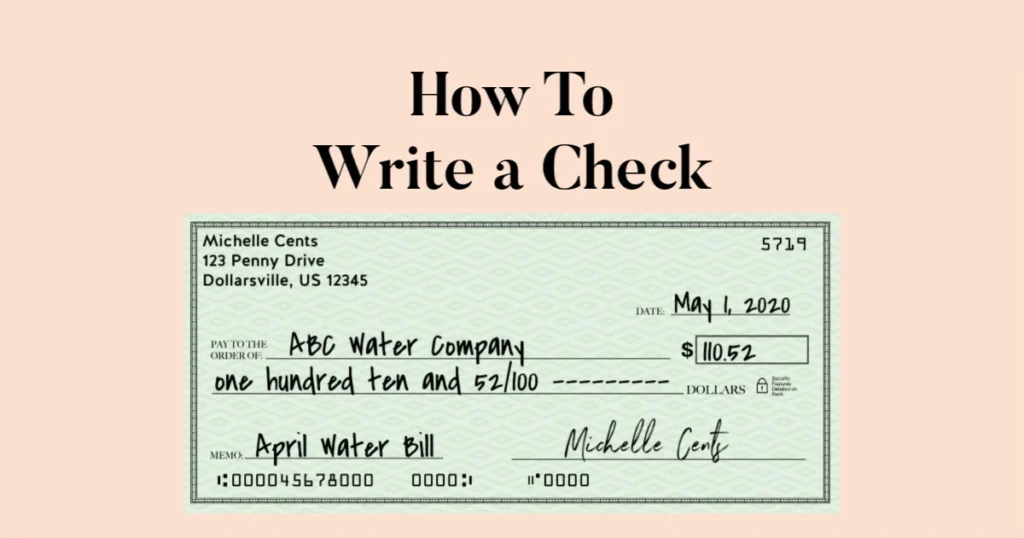 how to write a check