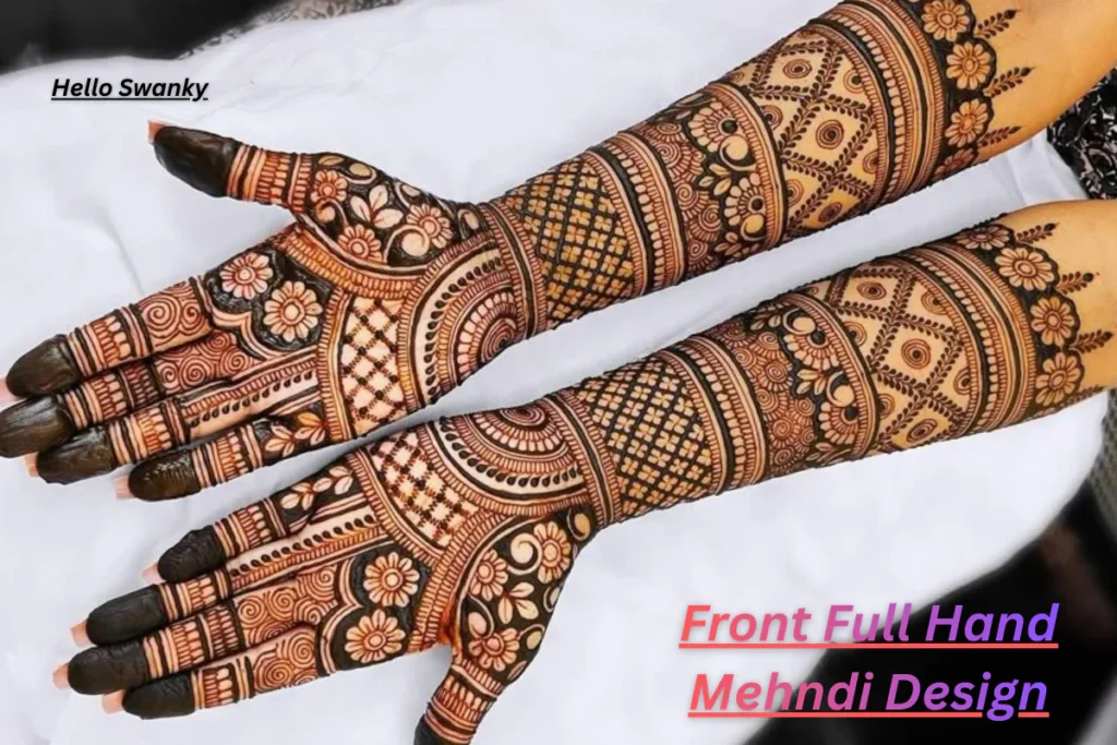front hand mehndi design