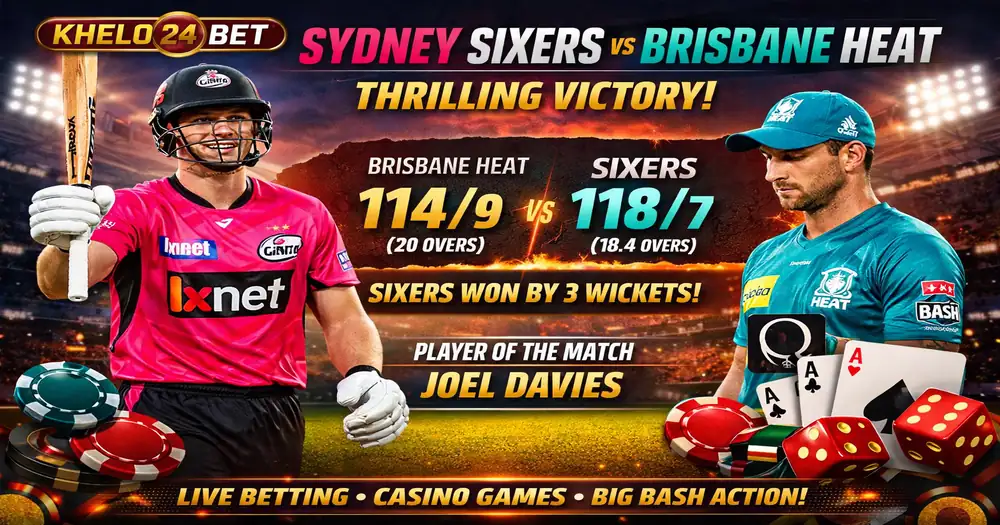 brisbane heat vs sydney sixers match scorecard