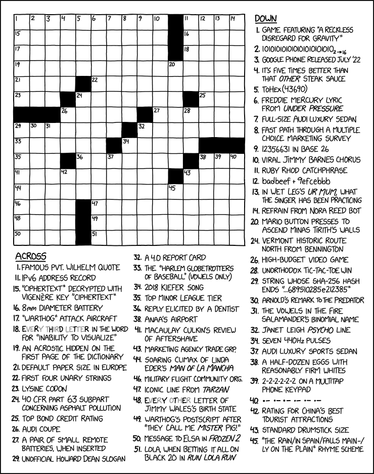 crossword puzzle