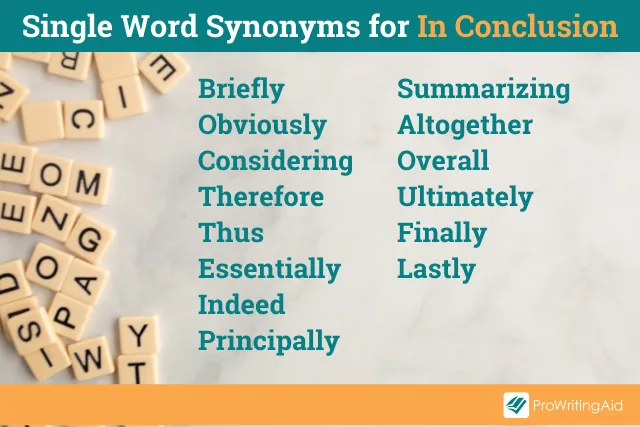 in conclusion synonym